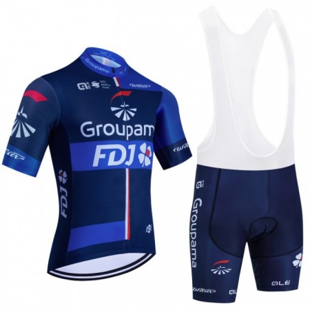 Cykeltøj + Cykelshorts 2024 Groupama FDJ Sort Blå